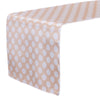 14 x 108 inch Satin Table Runner Peach and White Polka Dots - Bridal Tablecloth