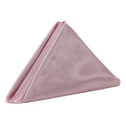 20 Inch Satin Cloth Napkins Dusty Rose (Pack of 10) - Bridal Tablecloth
