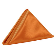 20 Inch Satin Cloth Napkins Orange (Pack of 10) - Bridal Tablecloth