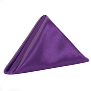 20 inch Satin Cloth Napkins Purple (Pack of 10) - Bridal Tablecloth
