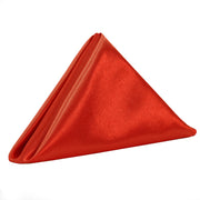 20 inch Satin Cloth Napkins Red (Pack of 10) - Bridal Tablecloth