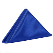 20 Inch Satin Cloth Napkins Royal Blue (Pack of 10) - Bridal Tablecloth