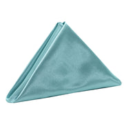 20 inch Satin Cloth Napkins Turquoise (Pack of 10) - Bridal Tablecloth