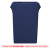 23 Gallon Spandex Slim Jim Narrow Trash Can Cover Navy Blue