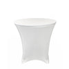 30 x 30 inch Lowboy Cocktail Spandex Table Cover White - Bridal Tablecloth