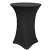 36 inch Highboy Cocktail Round Spandex Table Cover Black