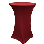30 inch Highboy Cocktail Round Spandex Table Cover Burgundy