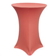 30 inch Highboy Cocktail Round Spandex Table Cover Coral