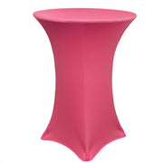 30 inch Highboy Cocktail Round Spandex Table Cover Fuchsia