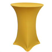 36 inch Highboy Cocktail Spandex Table Cover Gold