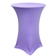 30 inch Highboy Cocktail Round Spandex Table Cover Lavender