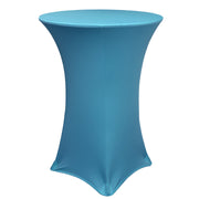 30 inch Highboy Cocktail Round Spandex Table Cover Malibu Blue