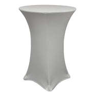 32 inch Highboy Cocktail Spandex Table Cover Silver
