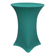 30 inch Highboy Cocktail Round Spandex Table Cover Teal