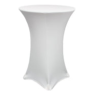 36 inch Highboy Cocktail Round Spandex Table Cover White