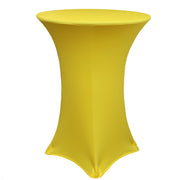30 inch Highboy Cocktail Round Spandex Table Cover Yellow
