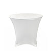 36 x 30 inch Lowboy Cocktail Spandex Table Cover White - Bridal Tablecloth