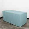 6 ft Fitted Polyester Tablecloth Rectangular Dusty Blue