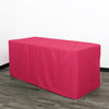6 ft Rectangular Fitted Polyester Tablecloth  Fuchsia