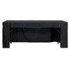 8 ft x 30 inches Fitted Polyester Rectangular Tablecloth Open Back Black