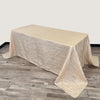 90 x 132 inch Crinkle Taffeta Rectangular Tablecloth Champagne - Bridal Tablecloth