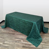 90 x 156 Inch Rectangular Crinkle Taffeta Tablecloth Dark Hunter Green
