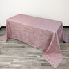 90 x 156 Inch Rectangular Crinkle Taffeta Tablecloth Dusty Rose