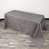 90 x 156 inch Crinkle Taffeta Rectangular Tablecloth Platinum