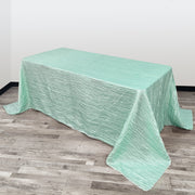 90 x 132 inch Crinkle Taffeta Rectangular Tablecloth Tiffany - Bridal Tablecloth