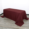 90 x 132 inch Polyester Rectangular Tablecloth Burgundy