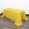 90 x 132 Inch Rectangular Polyester Tablecloth Canary Yellow