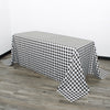 90 x 132 inch Polyester Rectangular Tablecloth Checkered Black