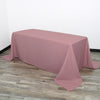 90 x 132 Inch Rectangular Polyester Tablecloth Dusty Rose