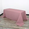 90 x 156 Inch Rectangular Polyester Tablecloth Dusty Rose