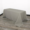 90 x 156 inch Polyester Rectangular Tablecloth Gray