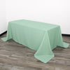 90 x 132 Inch Rectangular Polyester Tablecloth Mint