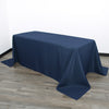 90 x 156 inch Polyester Rectangular Tablecloth Navy Blue