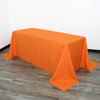 90 x 156 inch Rectangular Polyester Tablecloth Orange