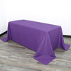 90 x 156 inch Polyester Rectangular Tablecloth Purple