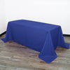 90 x 156 inch Polyester Rectangular Tablecloth Royal Blue