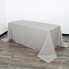 90 x 156 inch Polyester Rectangular Tablecloth Silver