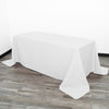 90 x 156 inch Polyester Rectangular Tablecloth White