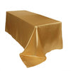 90 x 132 inch Satin Rectangular Tablecloth Gold