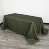 90 x 132 Inch Rectangular Crinkle Taffeta Tablecloth Olive Green