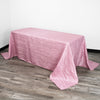 90 x 156 Inch Rectangular Crinkle Taffeta Tablecloth Pink