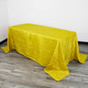 90 x 156 Inch Rectangular Crinkle Taffeta Tablecloth Canary Yellow