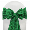 Crinkle Taffeta Chair Sashes Hunter Green (Pack of 10) - Bridal Tablecloth