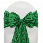 Crinkle Taffeta Chair Sashes Hunter Green (Pack of 10) - Bridal Tablecloth