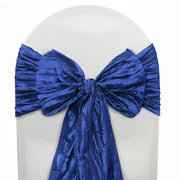 Crinkle Taffeta Chair Sashes Royal Blue (Pack of 10) - Bridal Tablecloth