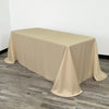 90 x 156 inch L'amour Rectangular Tablecloth Champagne